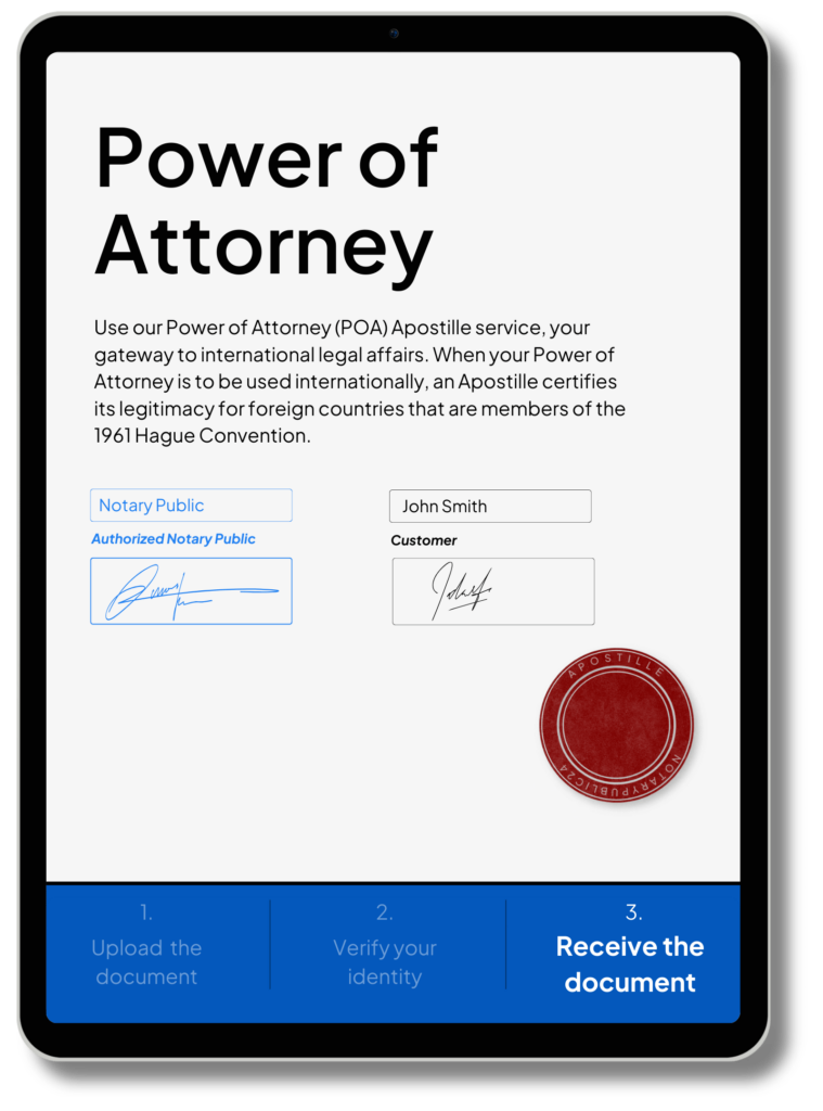 Power of Attorney Apostille