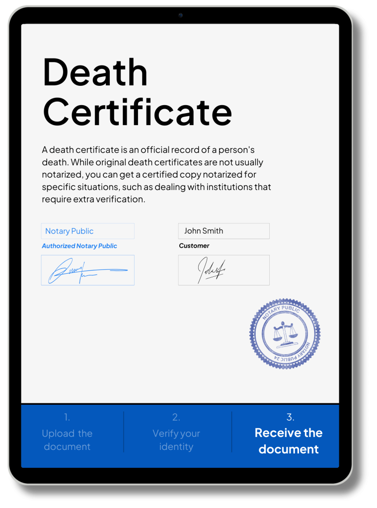 Death Certificate Notarization