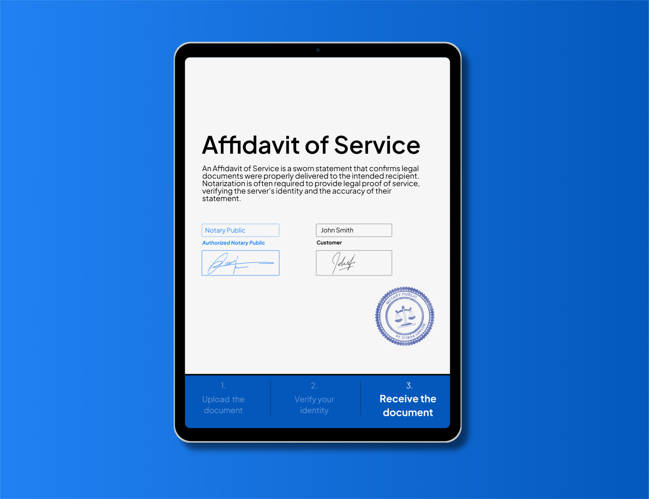 affidavit of service notarized by notarypublic24