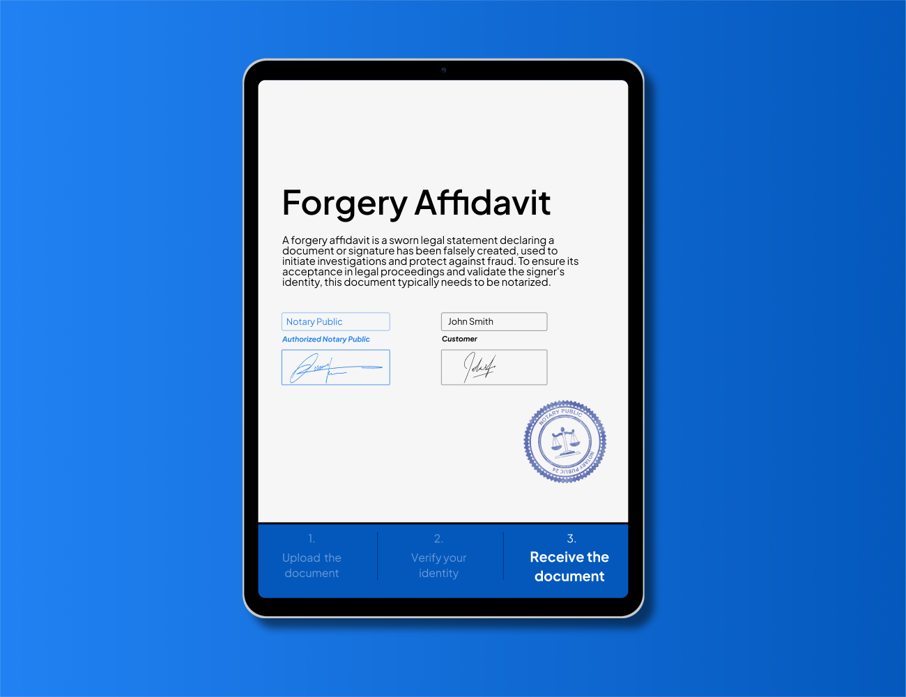 notarized forgery affidavit