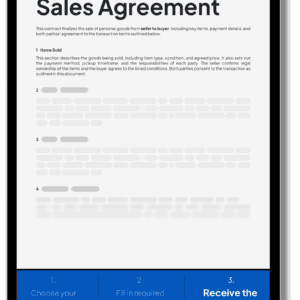 Sales Agreement Form