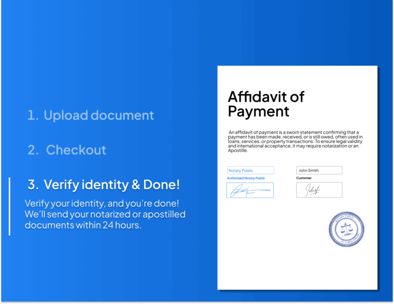 Affidavit of Payment | NotaryPublic24
