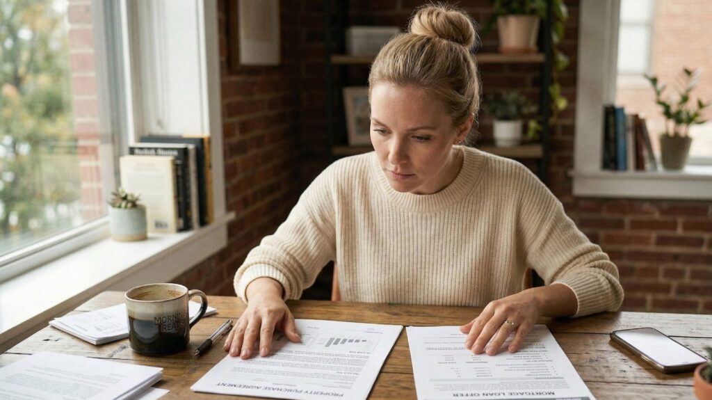 Certified copy vs notarized copy – woman reviewing official documents for NotaryPublic24 online notarization