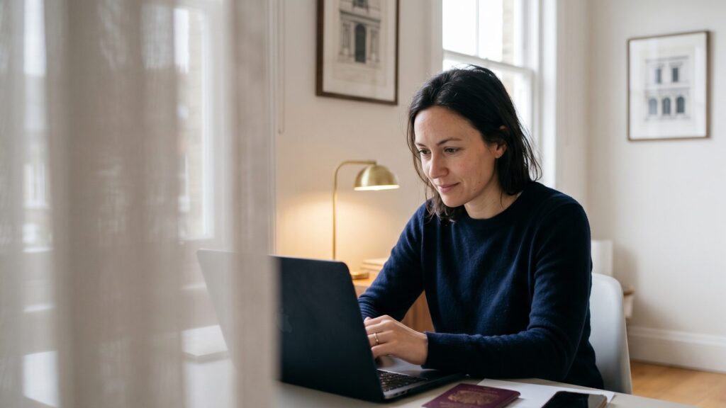 Power of Attorney for a Bank Account: How It Works 6 Account holder managing banking with a power of attorney for a bank account at a home desk - NotaryPublic24 notarize and Apostille your power of attorney for a bank account online