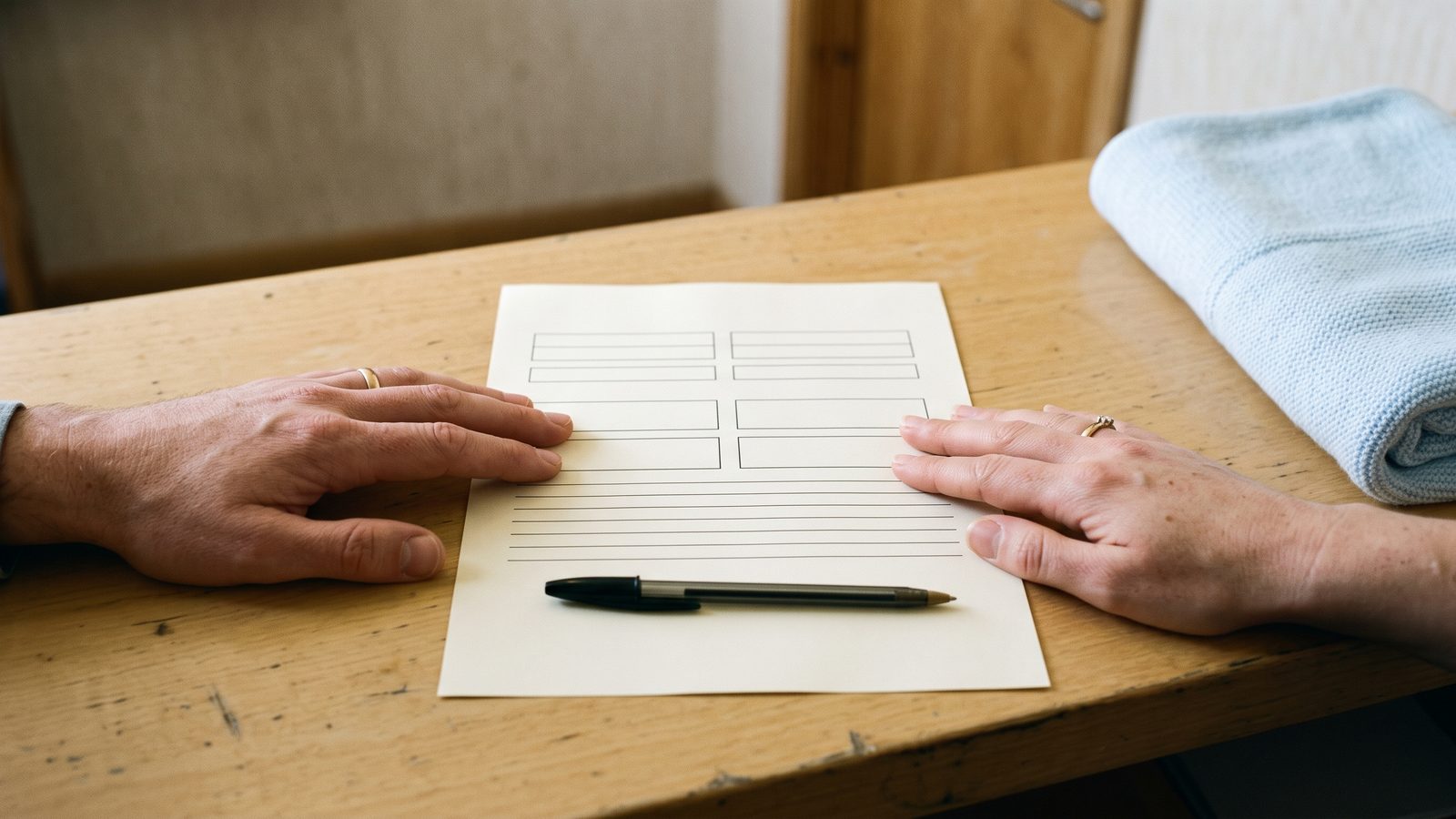 acknowledgment of paternity form on a desk, ready to be signed by both parents in front of the official – NotaryPublic24