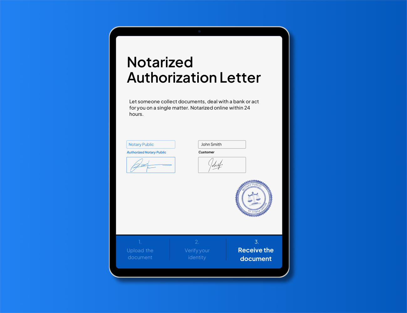 notarized authorization letter